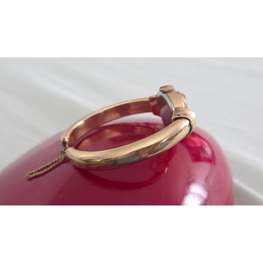 Benrus Embraceable Vintage Bangle Watch 10K RGP Gold Filled w Box 739301 - Picture 7 of 11